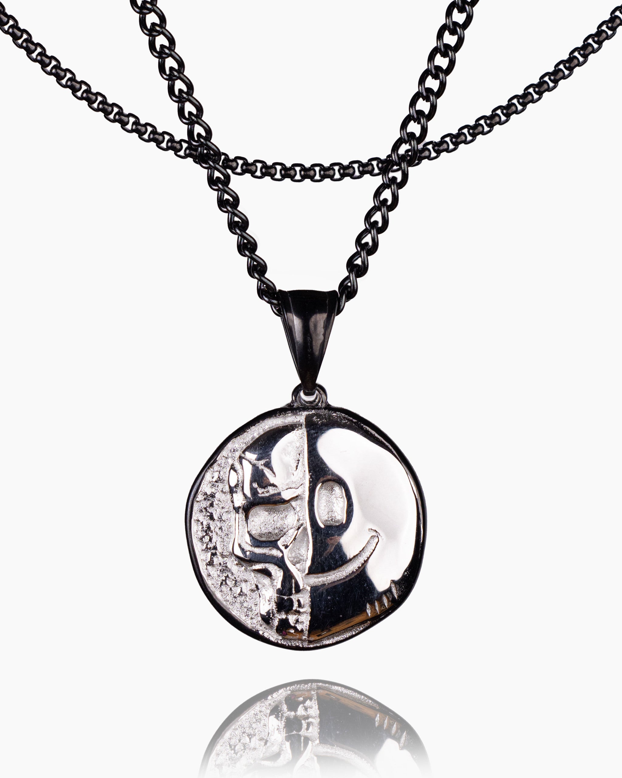 Death Smile Memento Mori Coin Pendant