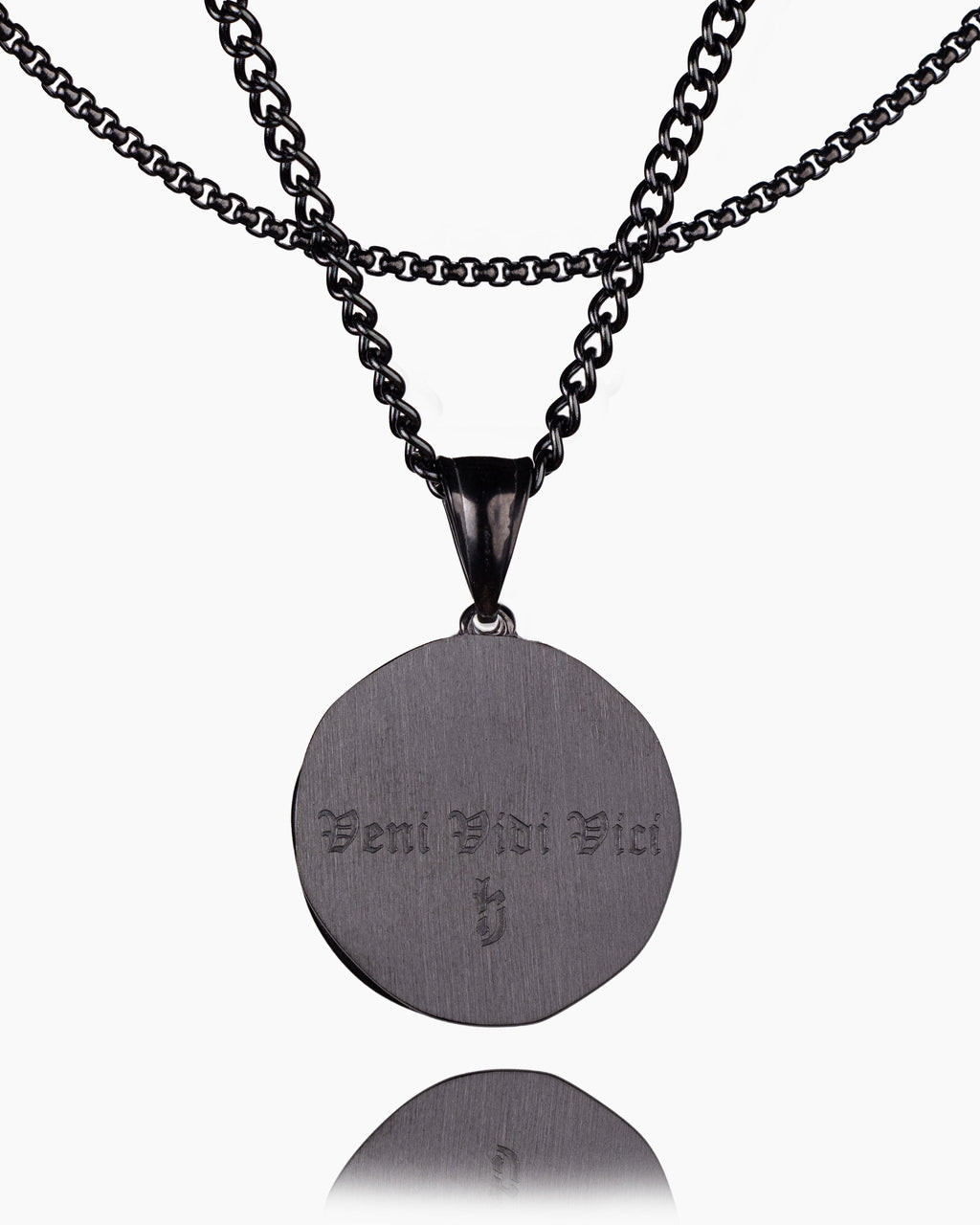 Spartan Skull Veni Vidi Vici Coin Pendant