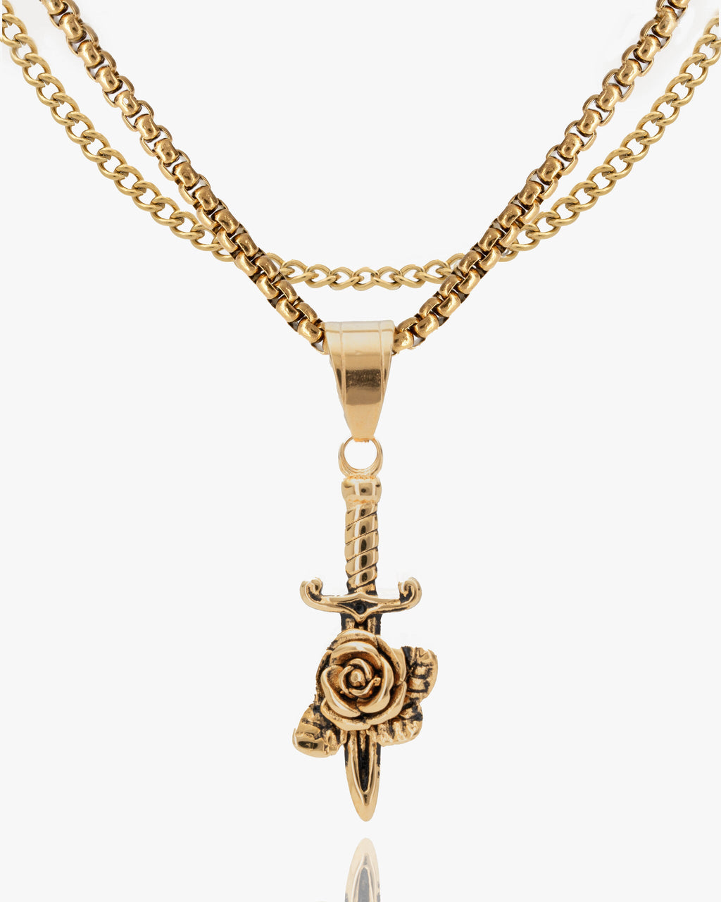 Daggered Rose Pendant