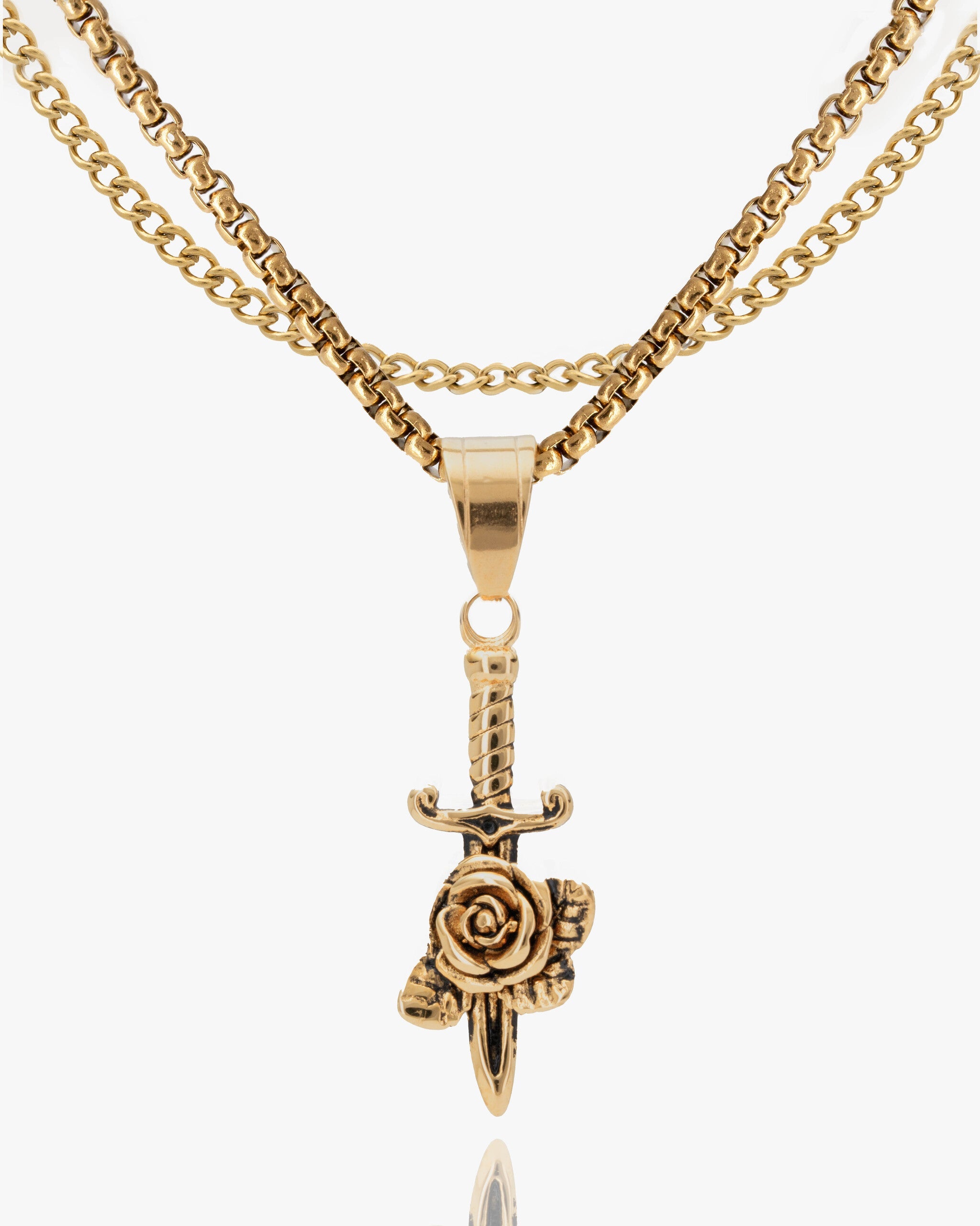 Daggered Rose Pendant