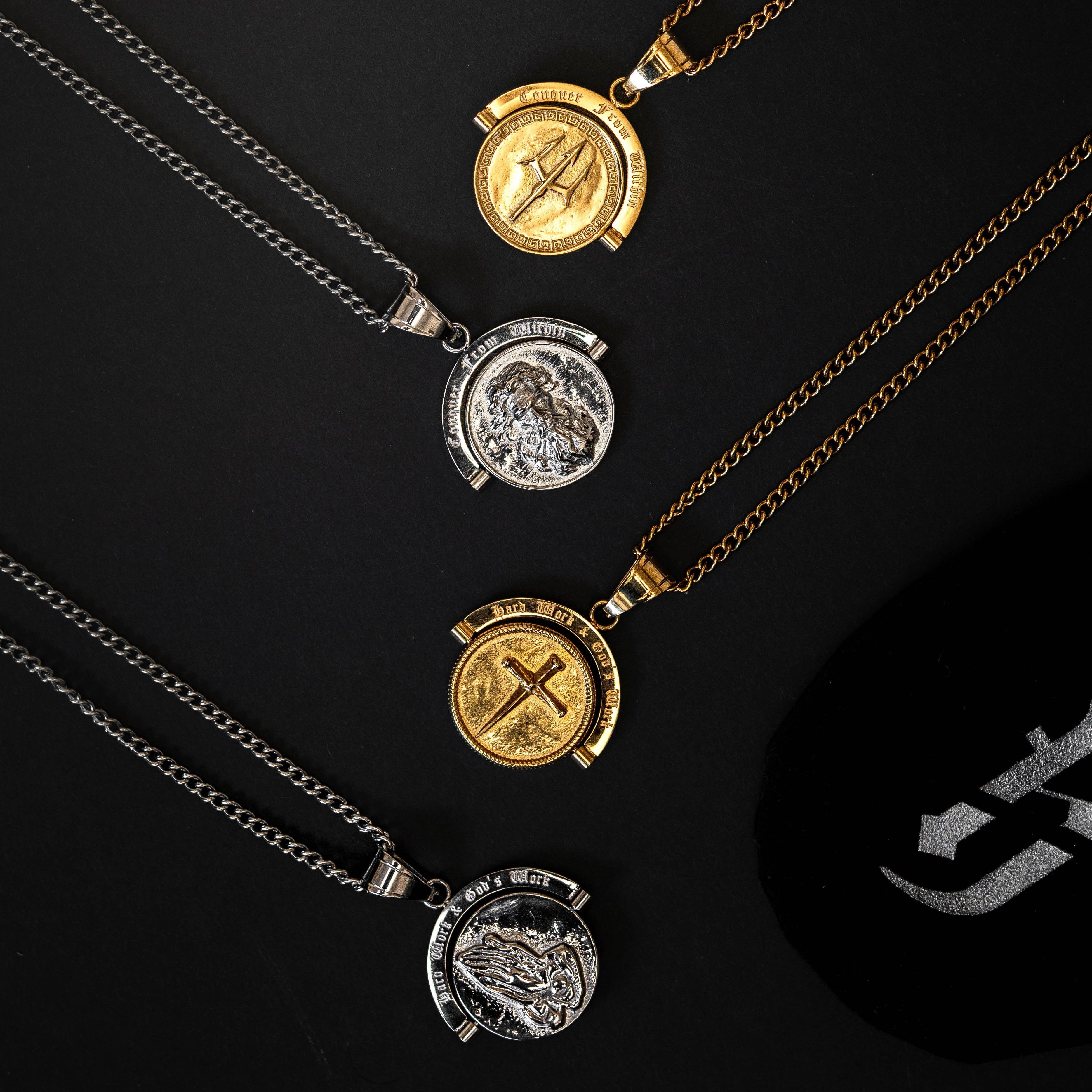 Lion's Prayer Double Sided Pendant