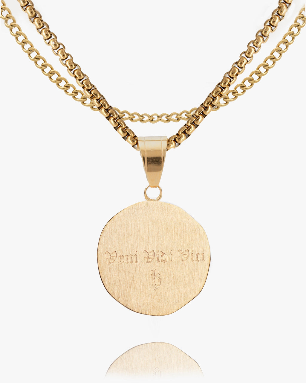 Spartan Skull Veni Vidi Vici Coin Pendant