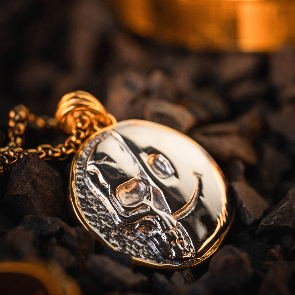 Death Smile Memento Mori Coin Pendant
