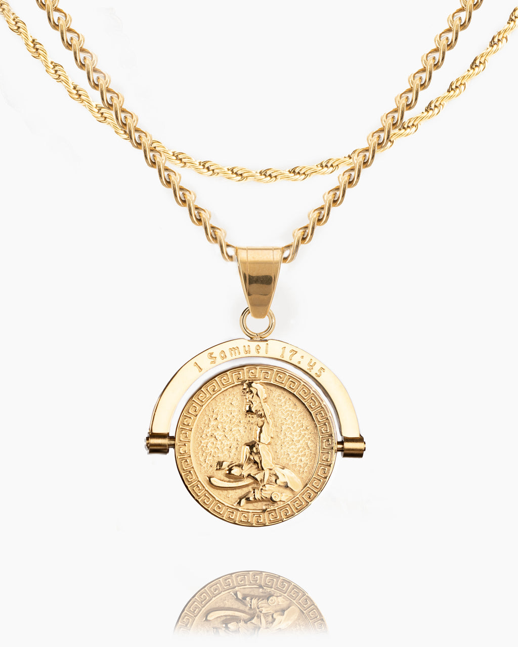 David vs. Goliath Double Sided Pendant