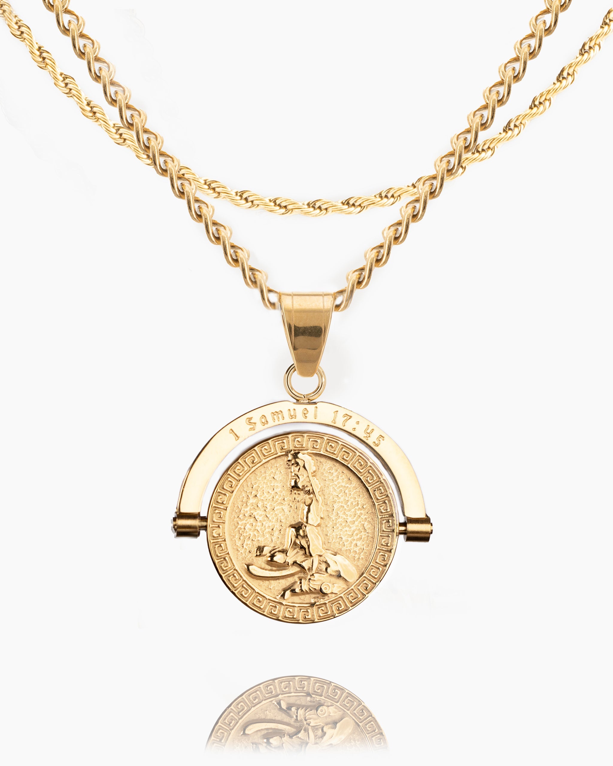 David vs. Goliath Double Sided Pendant