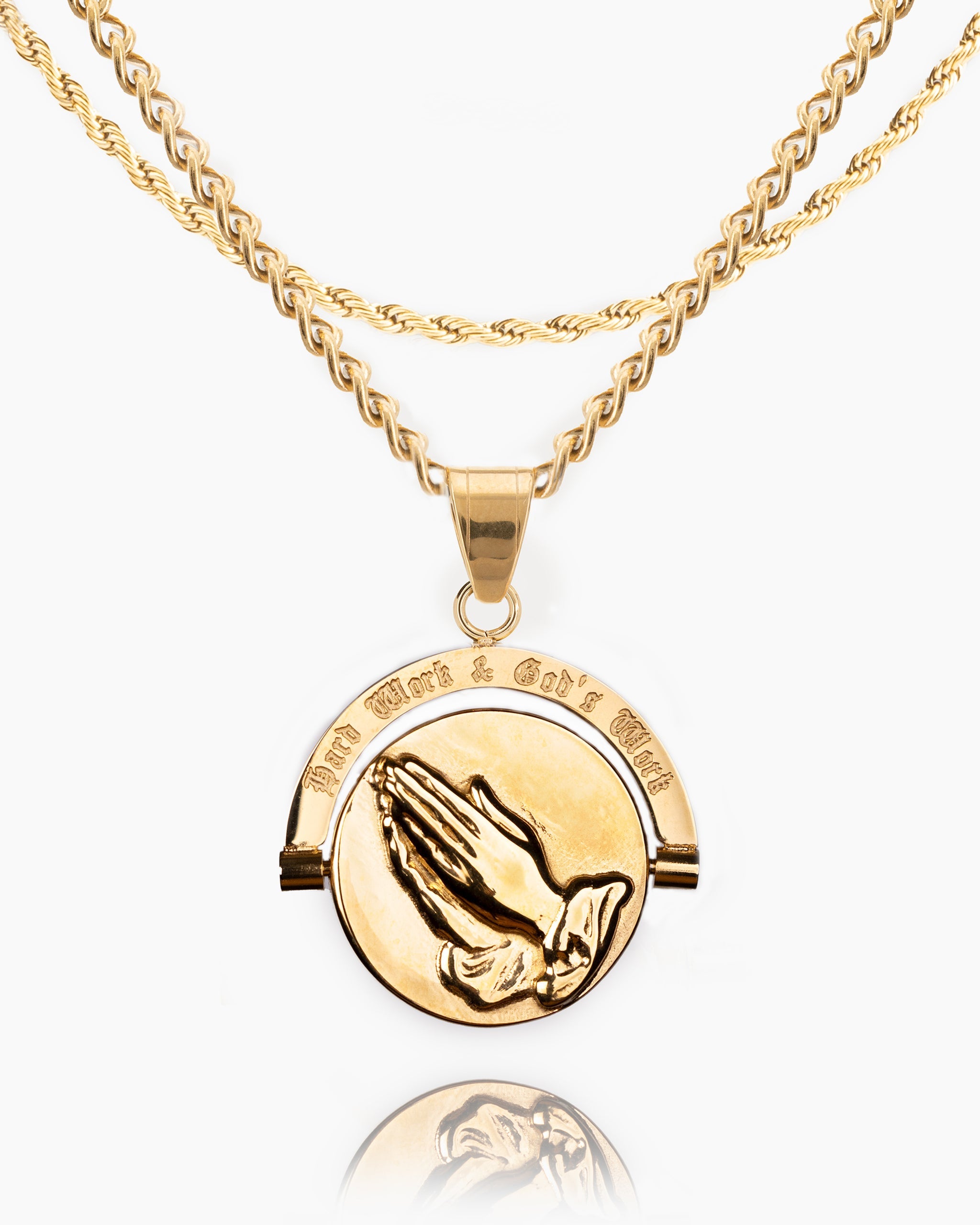 Lion's Prayer Double Sided Pendant