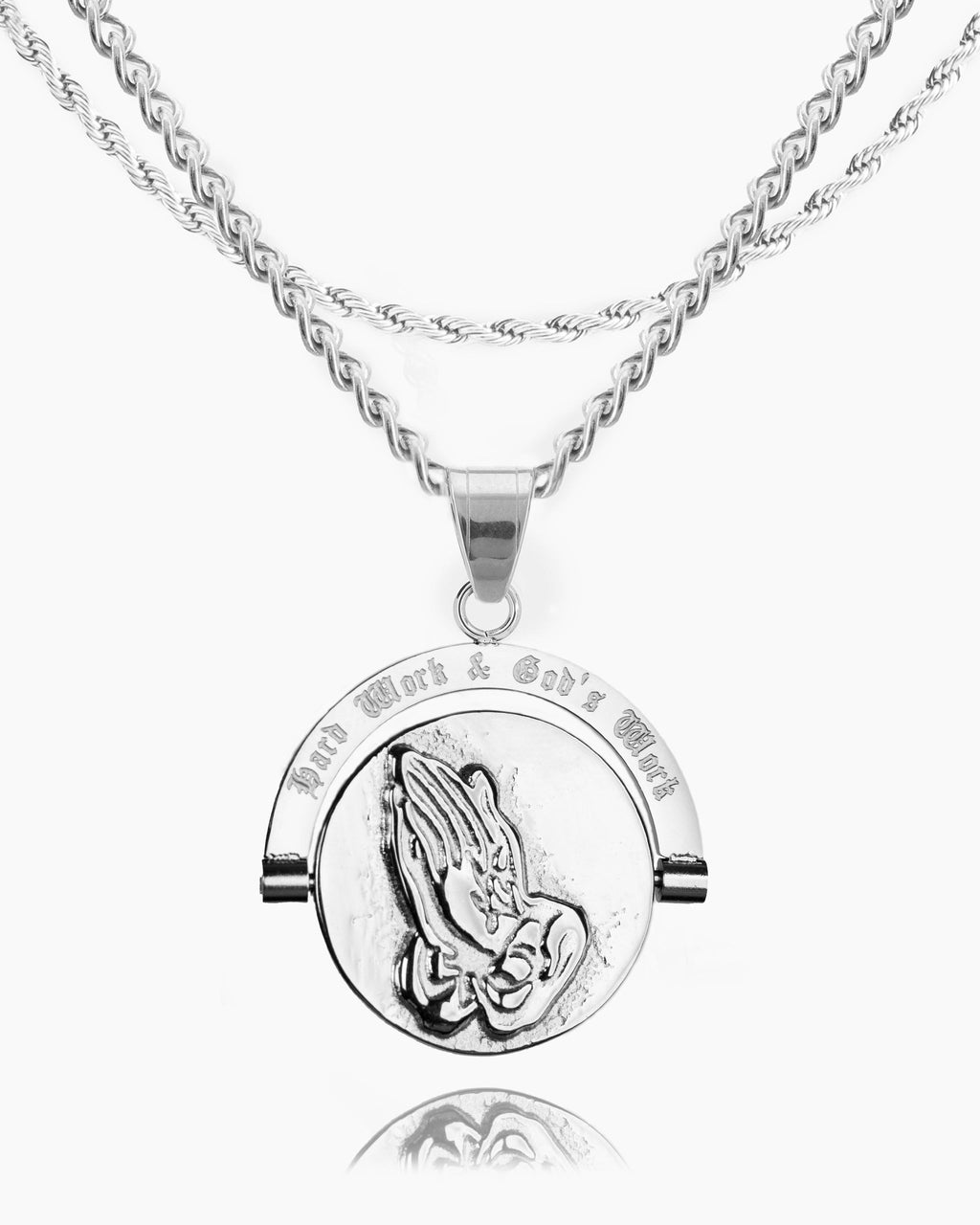 Hard Work & God's Work Double Sided Pendant