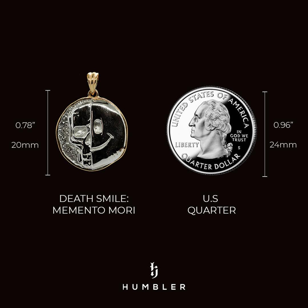 Death Smile Memento Mori Coin Pendant