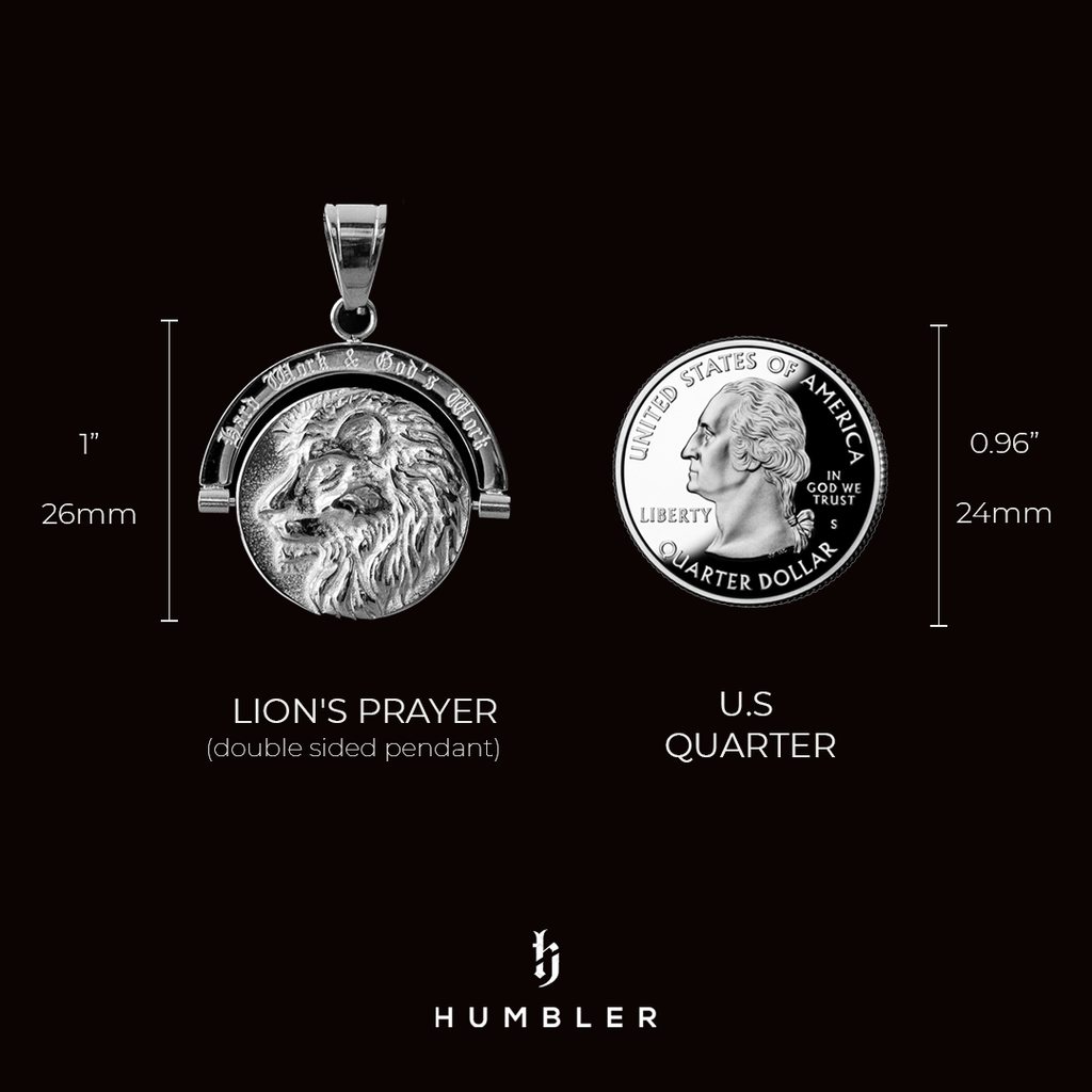 Lion's Prayer Double Sided Pendant