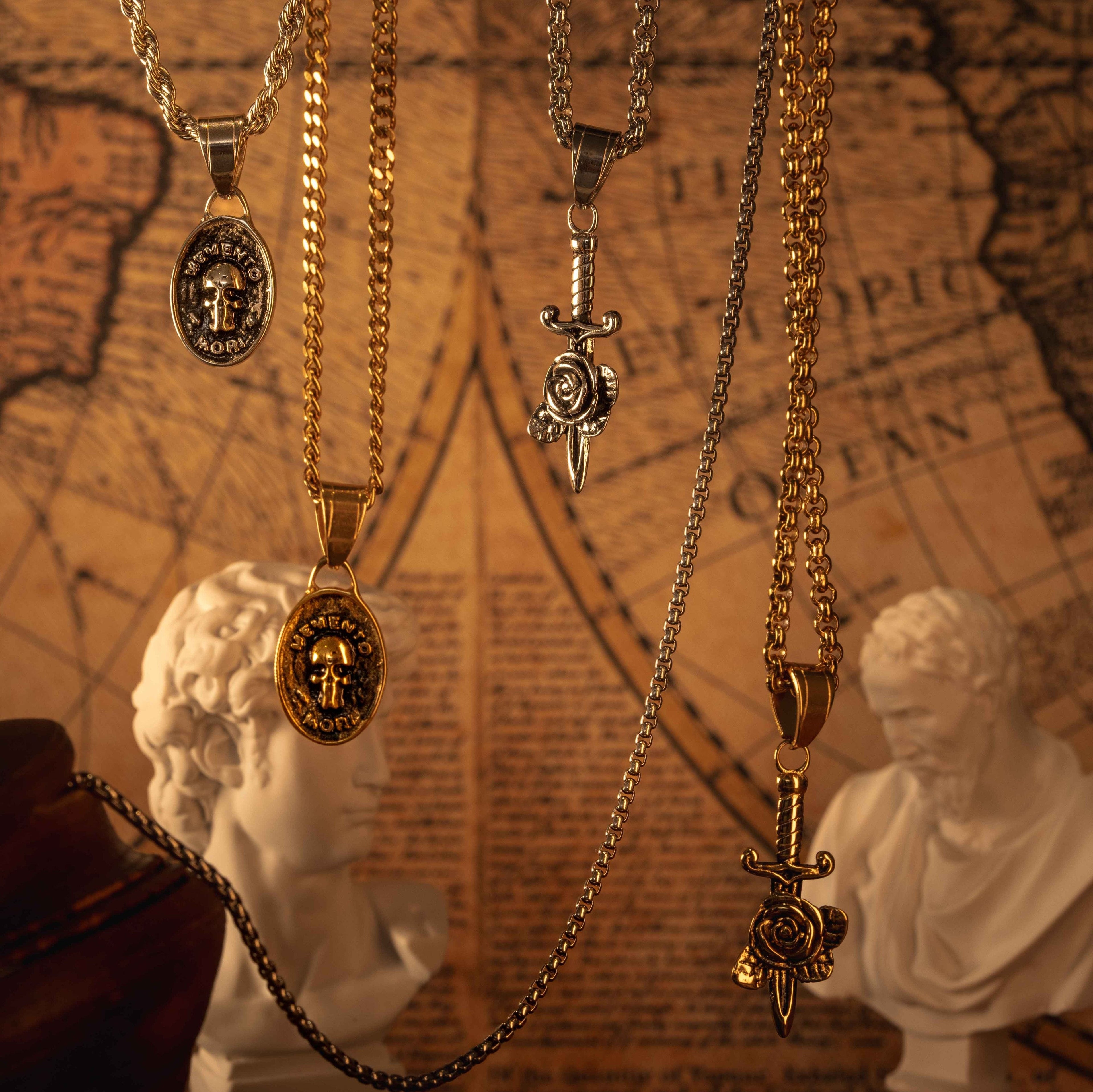 Memento Mori Skull Coin Pendant