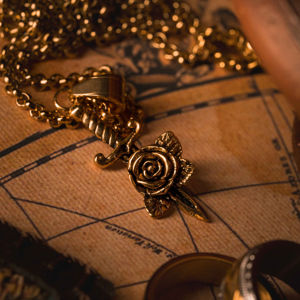 Daggered Rose Pendant