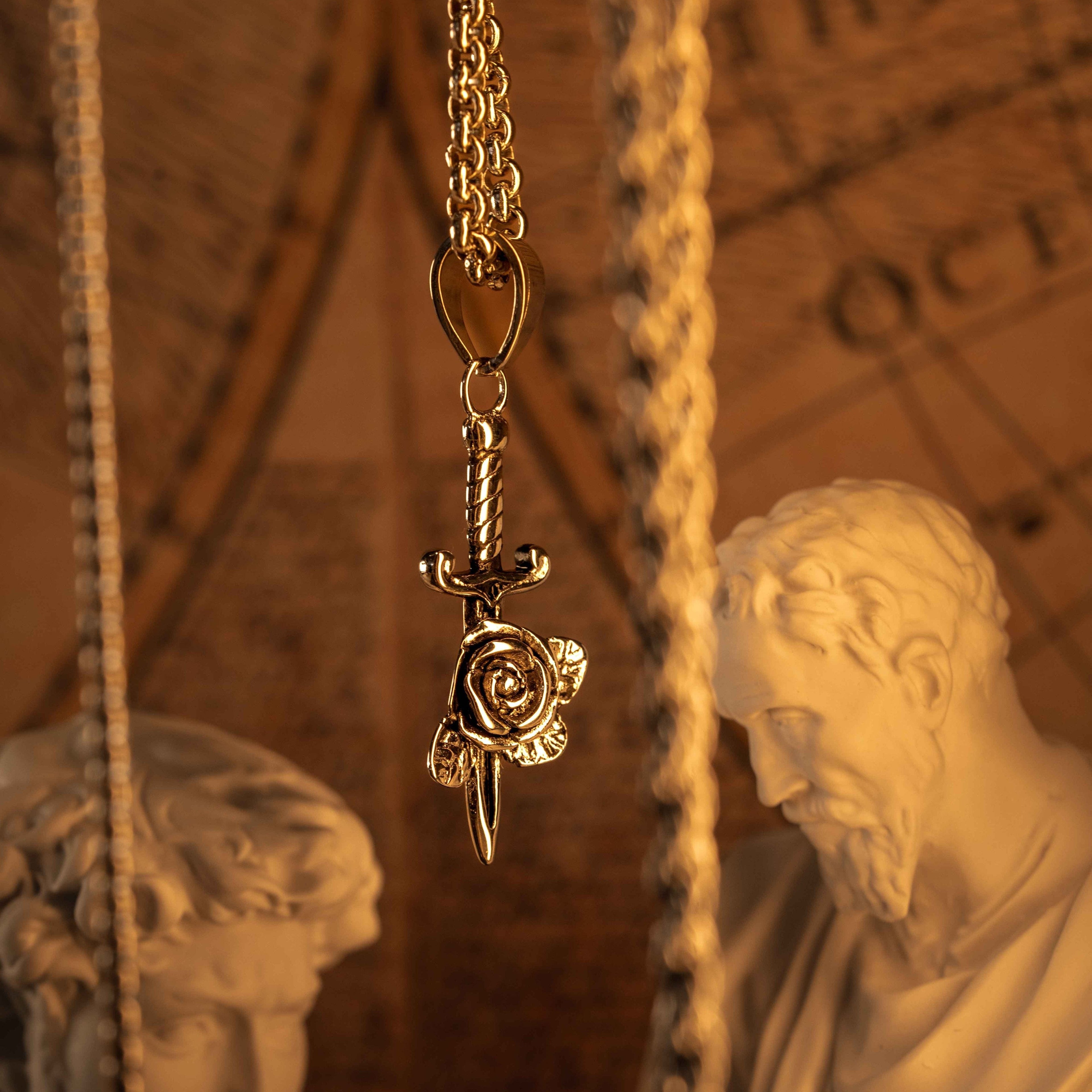 Daggered Rose Pendant