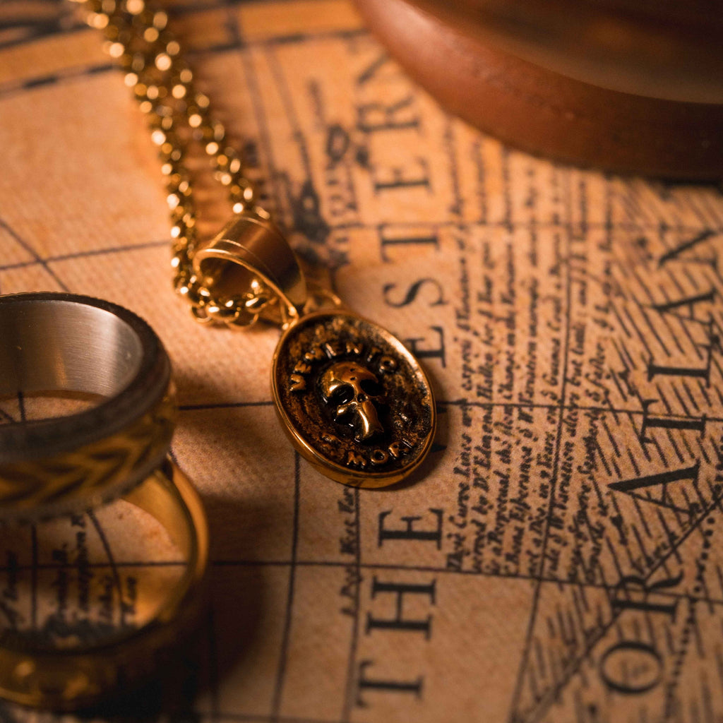 Memento Mori Skull Coin Pendant