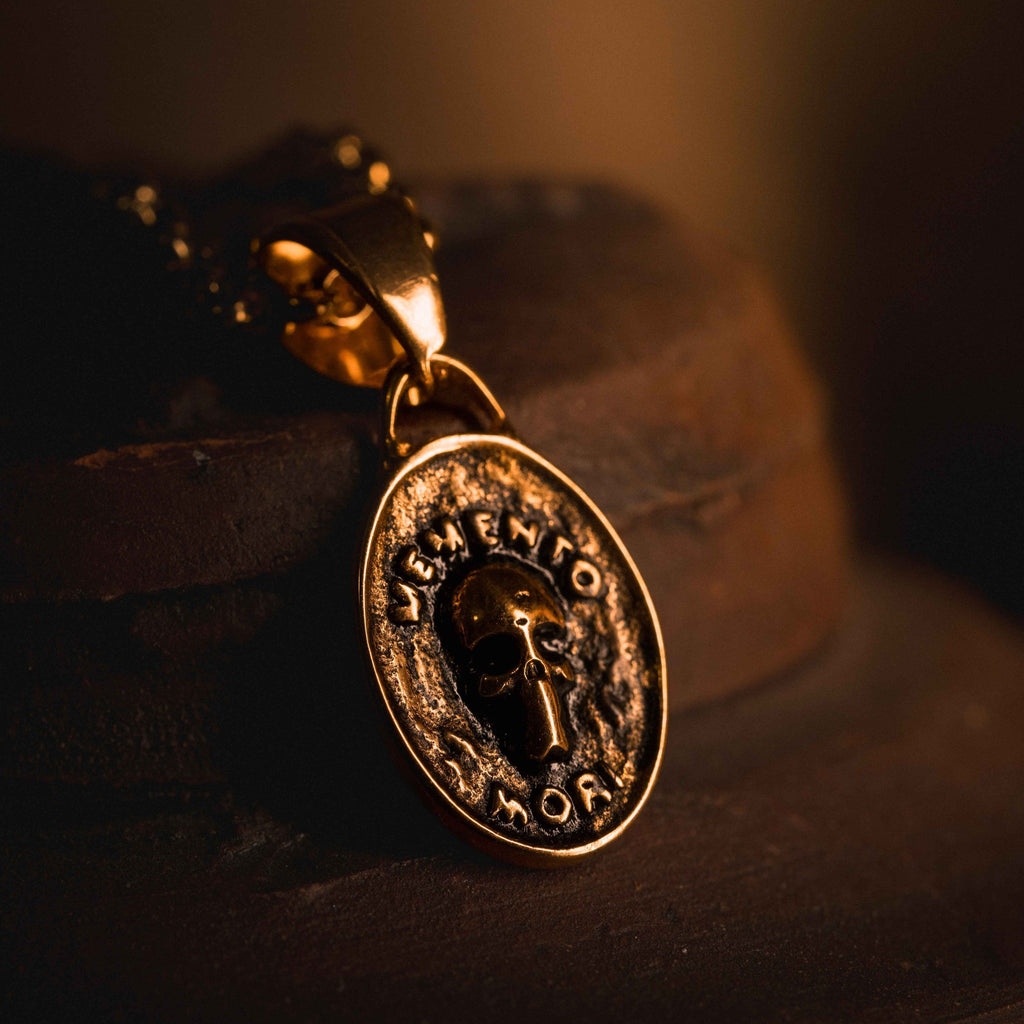 Memento Mori Skull Coin Pendant