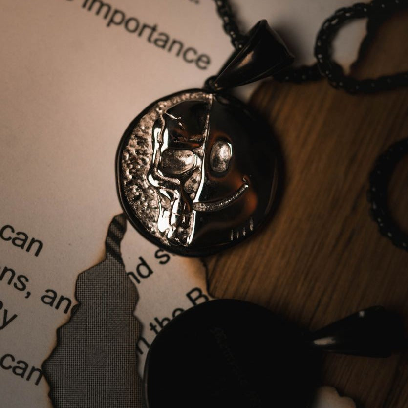 Death Smile Memento Mori Coin Pendant