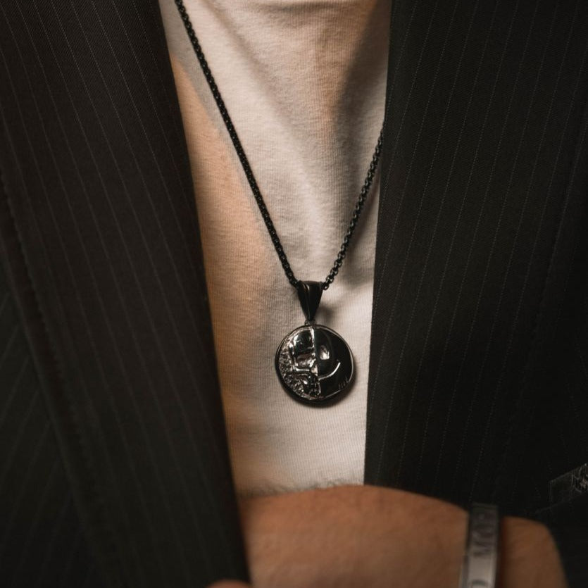 Death Smile Memento Mori Coin Pendant